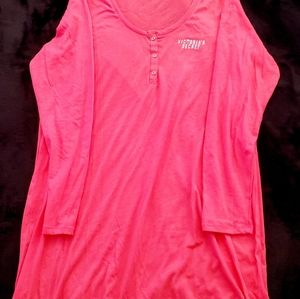Victoria's Secret Henley Sleepshirt In Pink